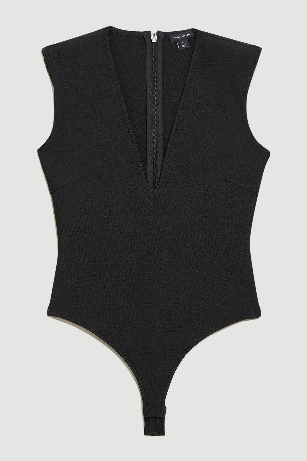 Karen Millen Bandage V Neck Thong Bodysuit - Image 3