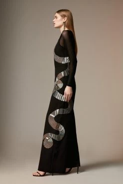 Karen Millen British Museum Serpent Embellished Jumpsuit