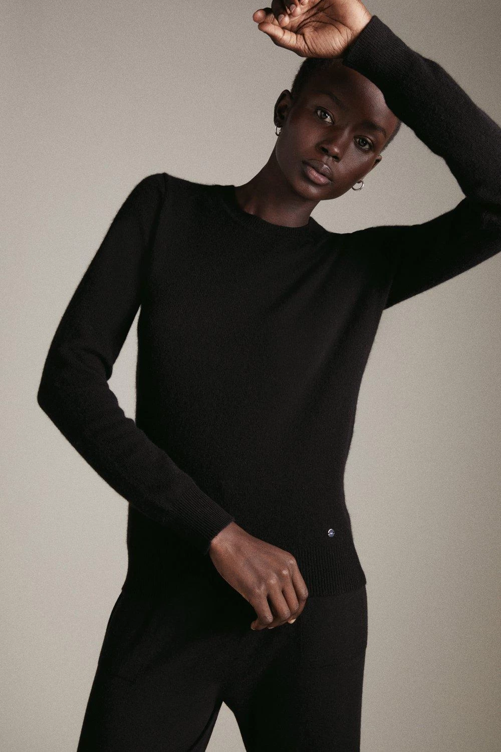 Karen Millen Cashmere Crew Neck Knitted Jumper - Image 2