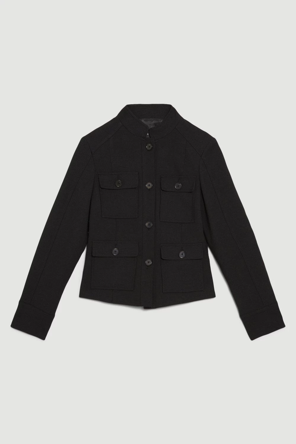 Karen Millen Compact Stretch Military Jacket - Image 3