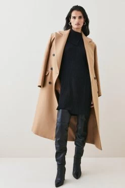 Karen Millen Cosy Roll Neck Tie Detail Tabard