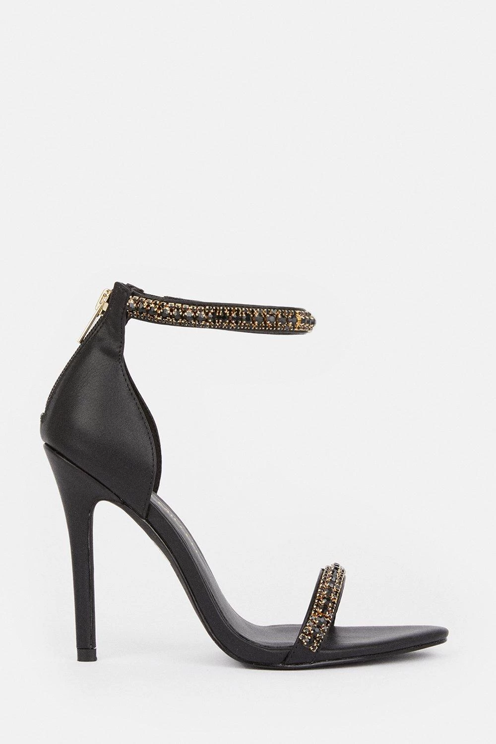 Karen Millen Double Diamante Strap Stiletto Heel - Image 5
