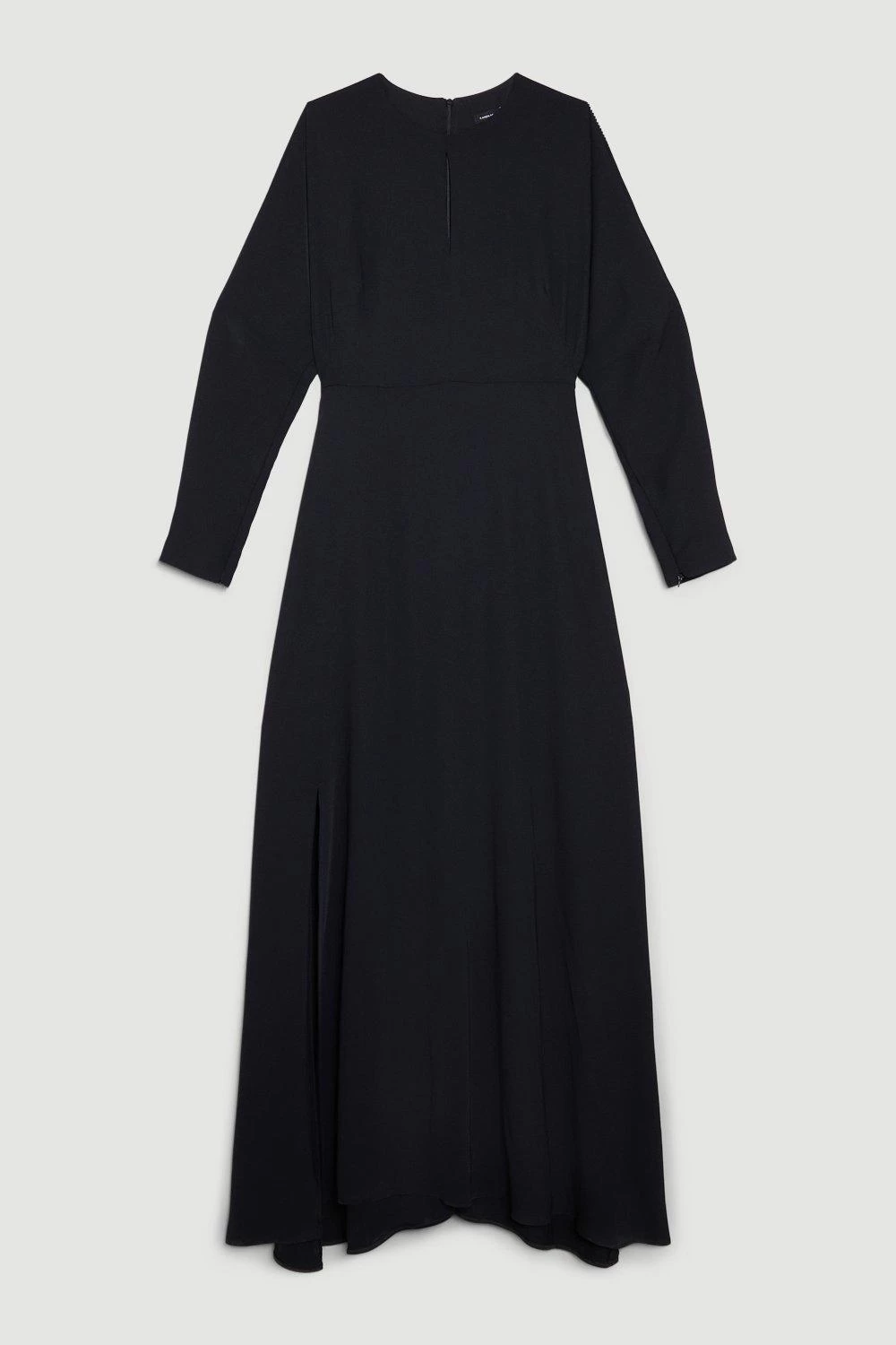 Karen Millen Keyhole Crepe Soft Tailored Split Detail Maxi Dress - Image 2