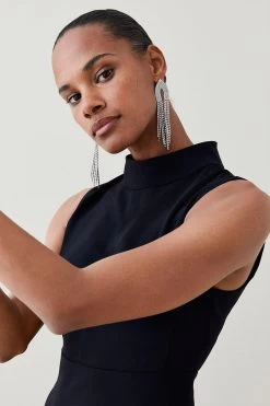 Karen Millen Petite Soft Tailored High Low Midi Dress