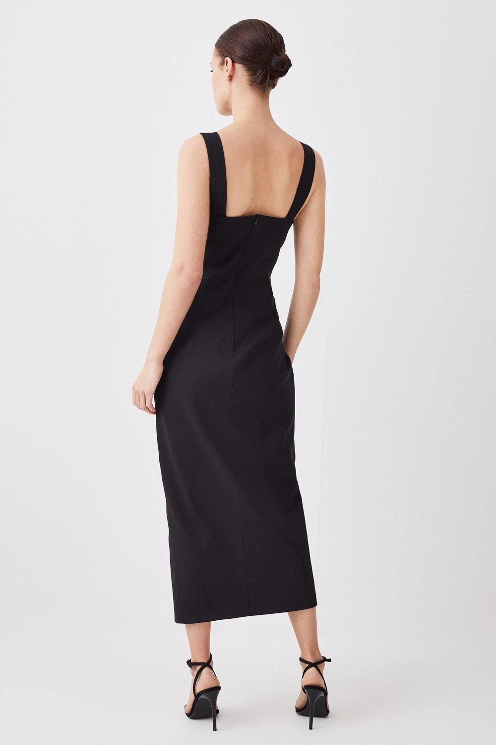 Karen Millen Petite Tailored Button Detail Midi Dress - Image 5