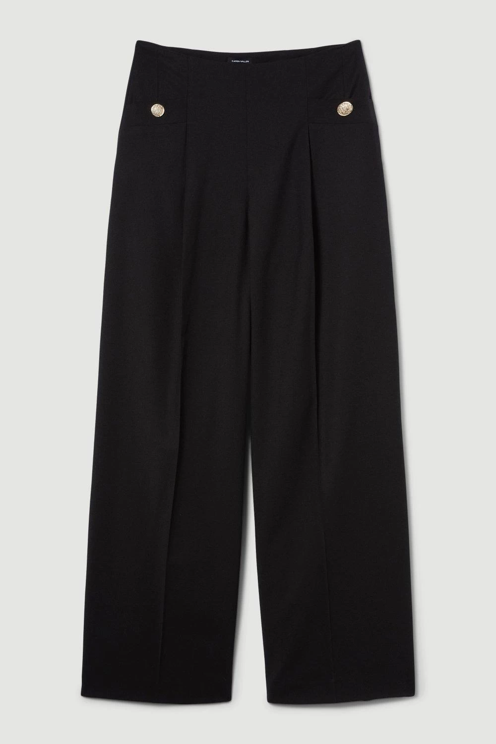 Karen Millen Polished High Waist Dart Detail Trouser - Image 3