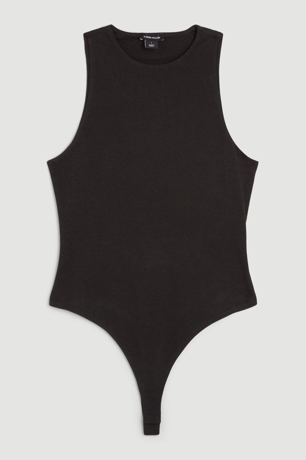 Karen Millen Racer Cotton Stretch Jersey Bodysuit - Image 2