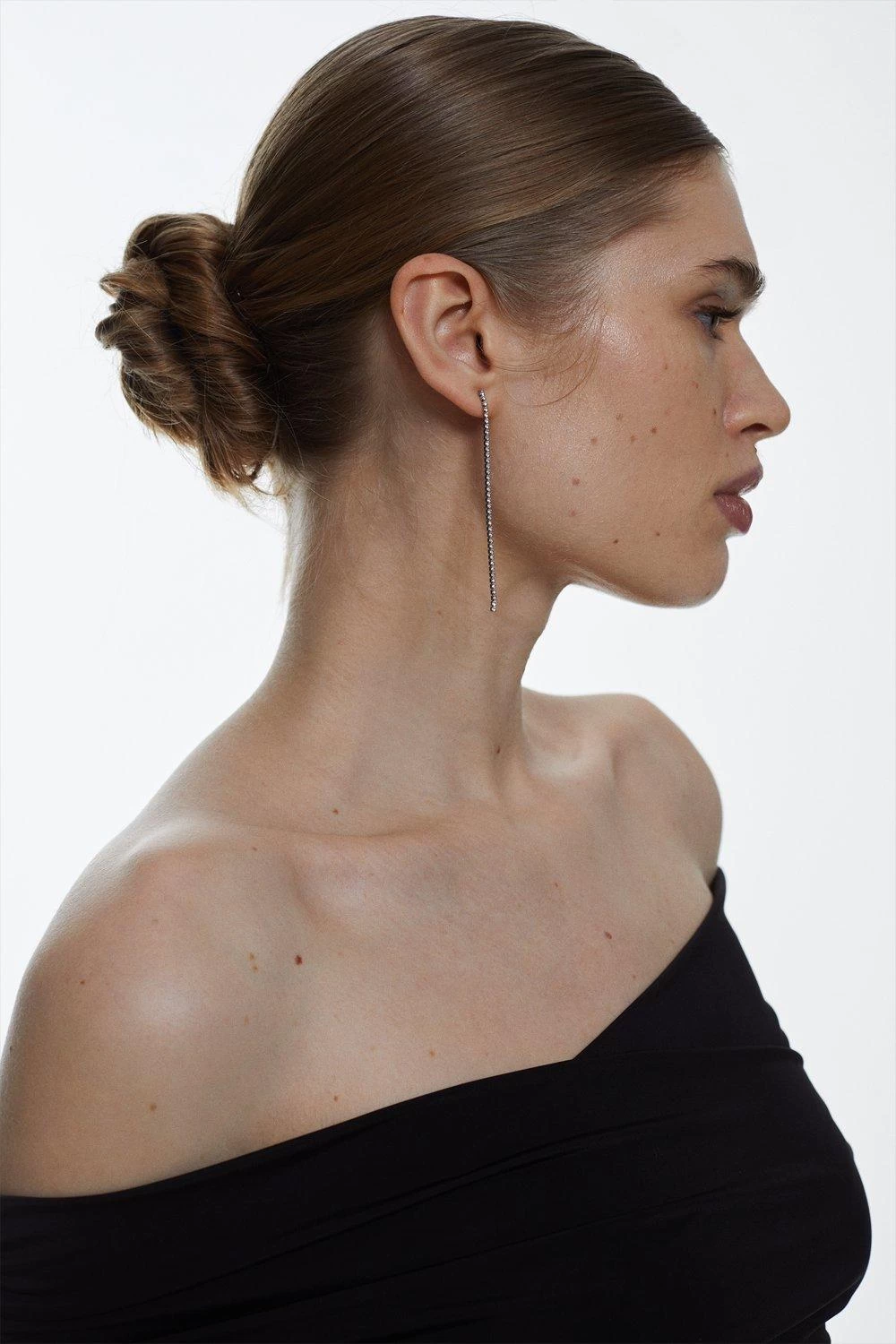 Karen Millen Slinky Jersey Ruched Bardot Sleevless Bodysuit - Image 2