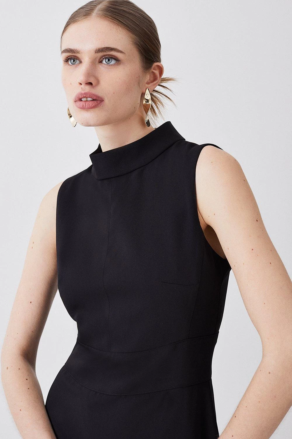 Karen Millen Soft Tailored High Low Midi Dress - Image 2