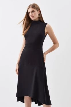 Karen Millen Soft Tailored High Low Midi Dress