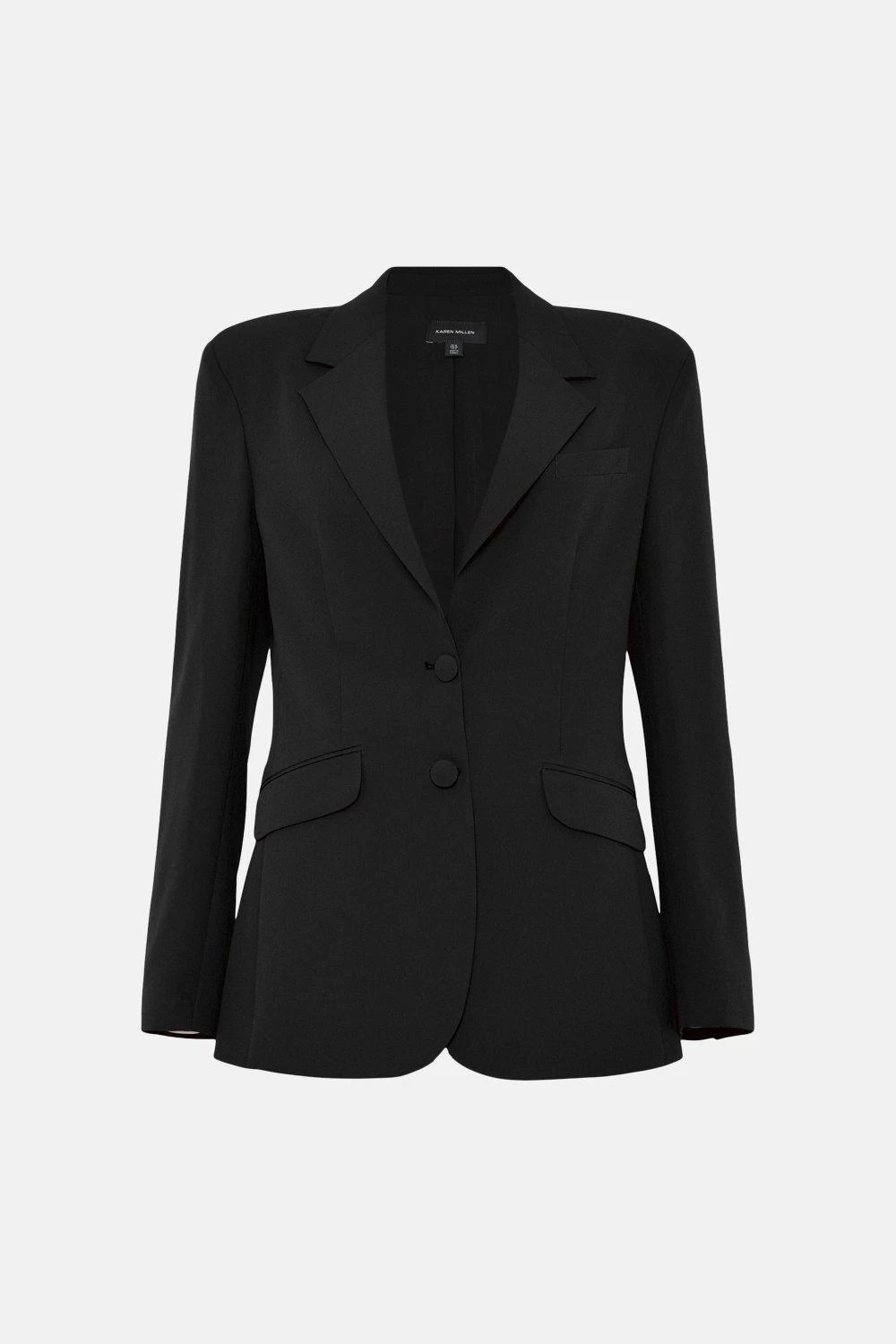Karen Millen Strong Shoulder Single Breasted Blazer - Image 6