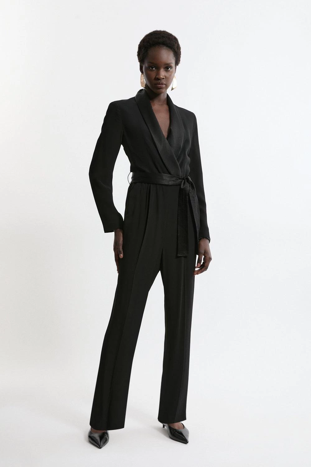Karen Millen Tuxedo Wrap Jumpsuit