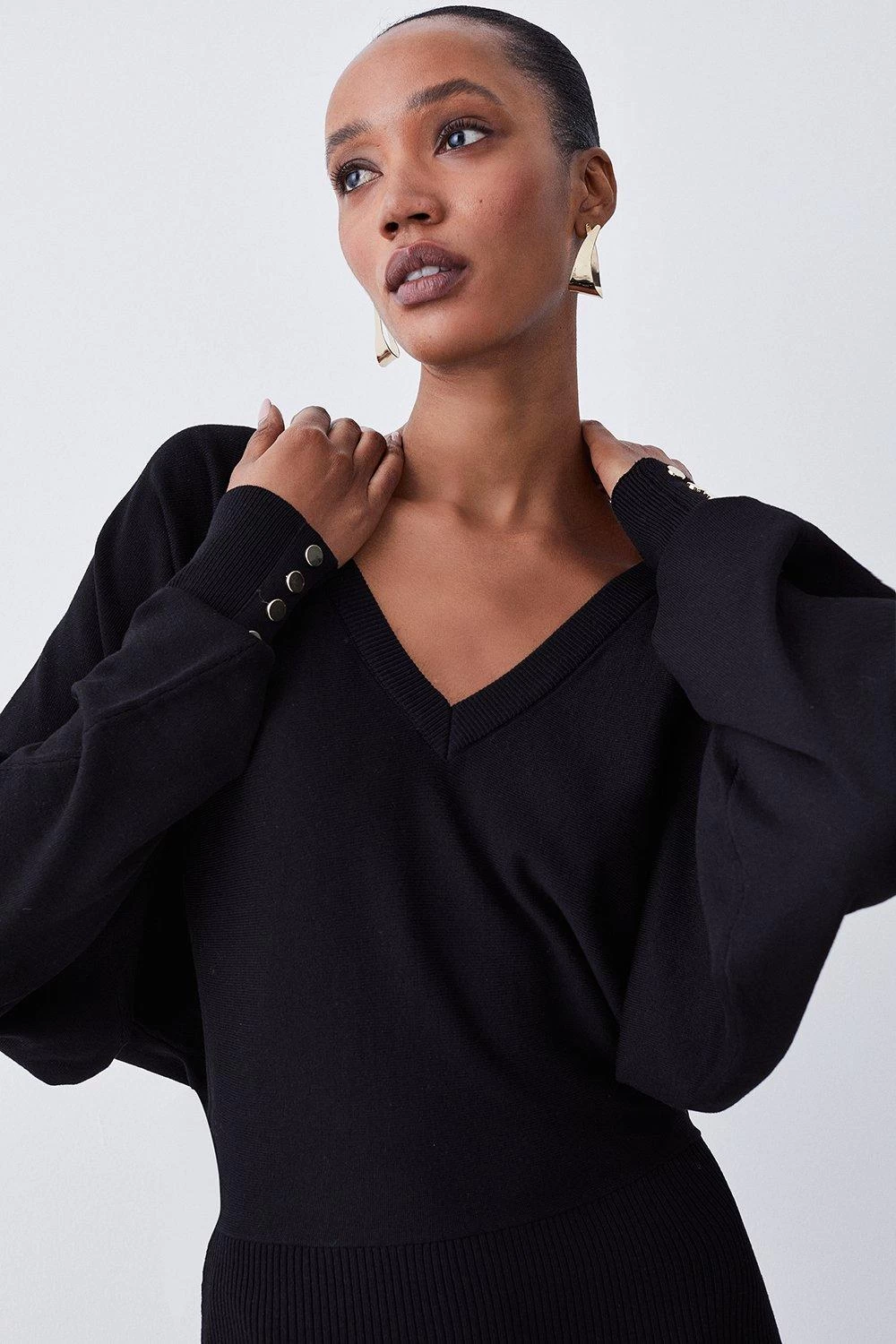 Karen Millen Viscose Blend Knit Midi Dress