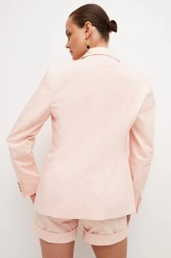 Karen Millen Utility Cotton Double Breasted Blazer