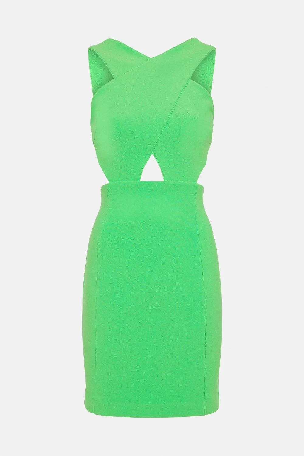 Karen Millen Figure Form Crepe Cross Woven Mini Dress