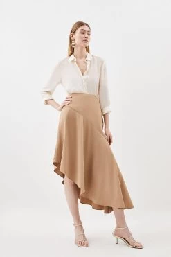 Karen Millen Asymmetric Hem Detail Skirt