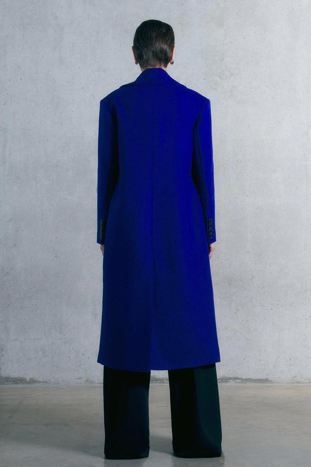 Karen Millen Italian Virgin Wool Strong Shoulder Anti Fit Coat - Image 2