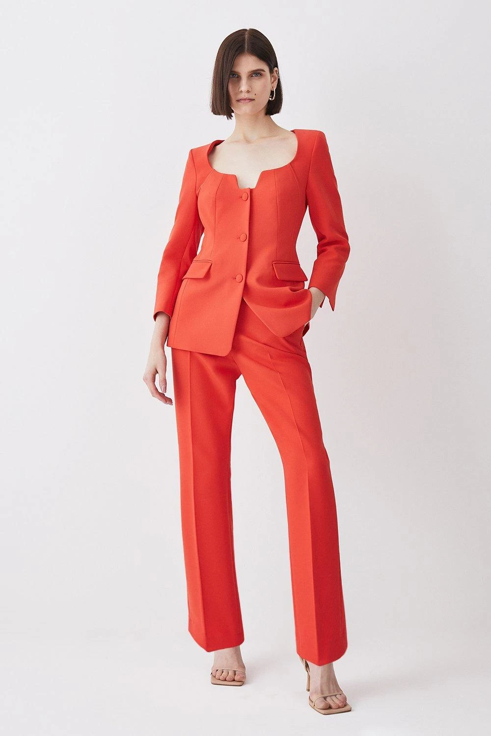 Karen Millen Clean Tailored Straight Leg Trouser - Image 5