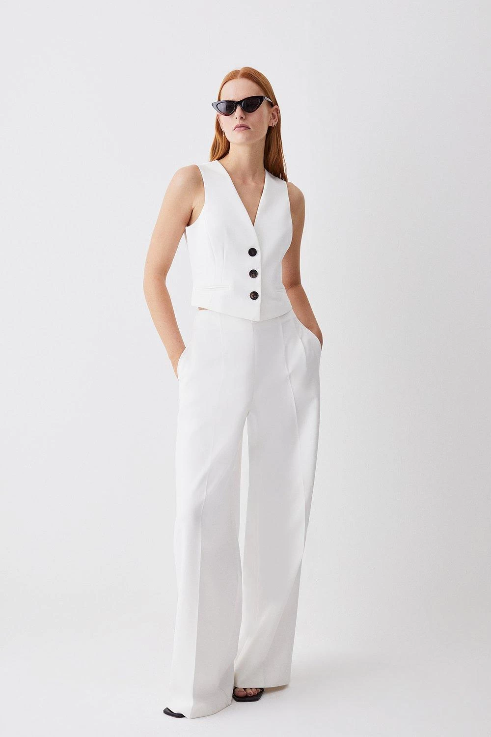 Karen Millen Clean Tailored Waistcoat - Image 4