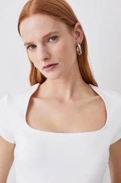 Karen Millen Square Neck Ponte Jersey Top