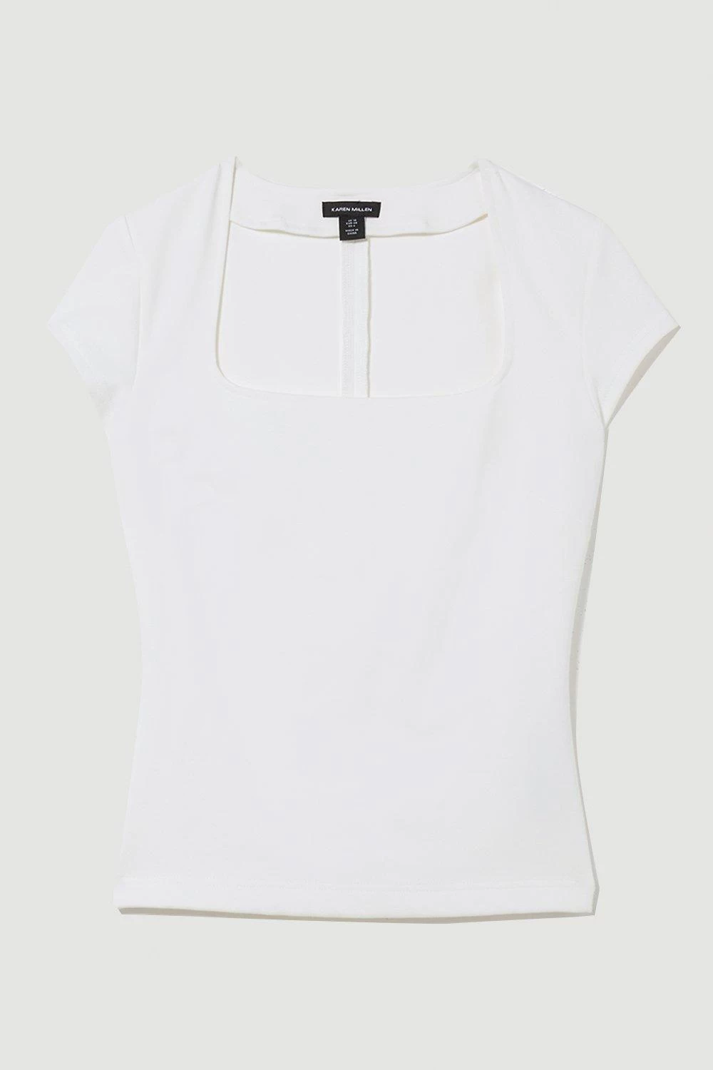 Karen Millen Square Neck Ponte Jersey Top - Image 4
