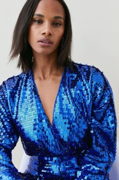 Karen Millen Sequin V Neck Jumpsuit