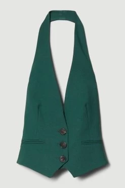 Karen Millen Structured Crepe Waistcoat