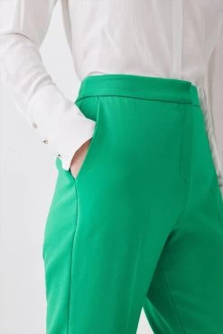 Karen Millen Compact Stretch Tailored Straight Leg Trousers