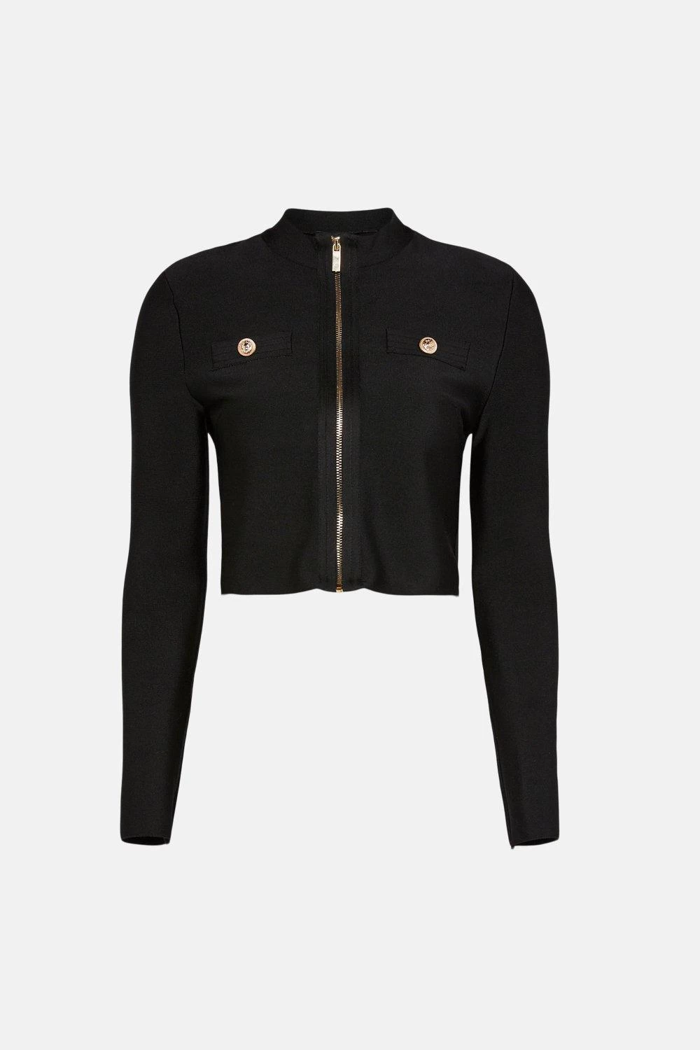 Karen Millen Military Bandage Short Knitted Jacket