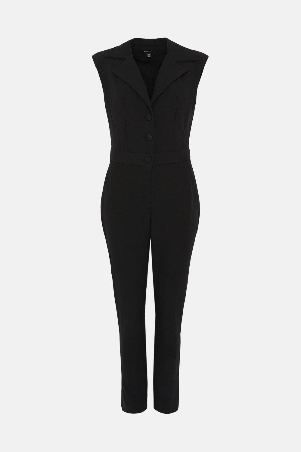 Karen Millen Strong Shoulder Sleeveless Jumpsuit - Image 2