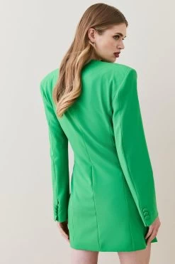 Karen Millen Strong Shoulder Wrap Mini Dress