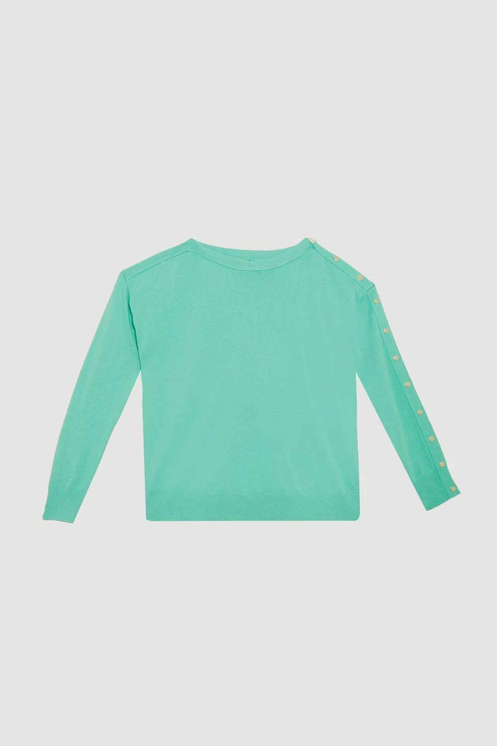 Karen Millen Viscose Blend Knit Slouchy Popper Jumper - Image 4