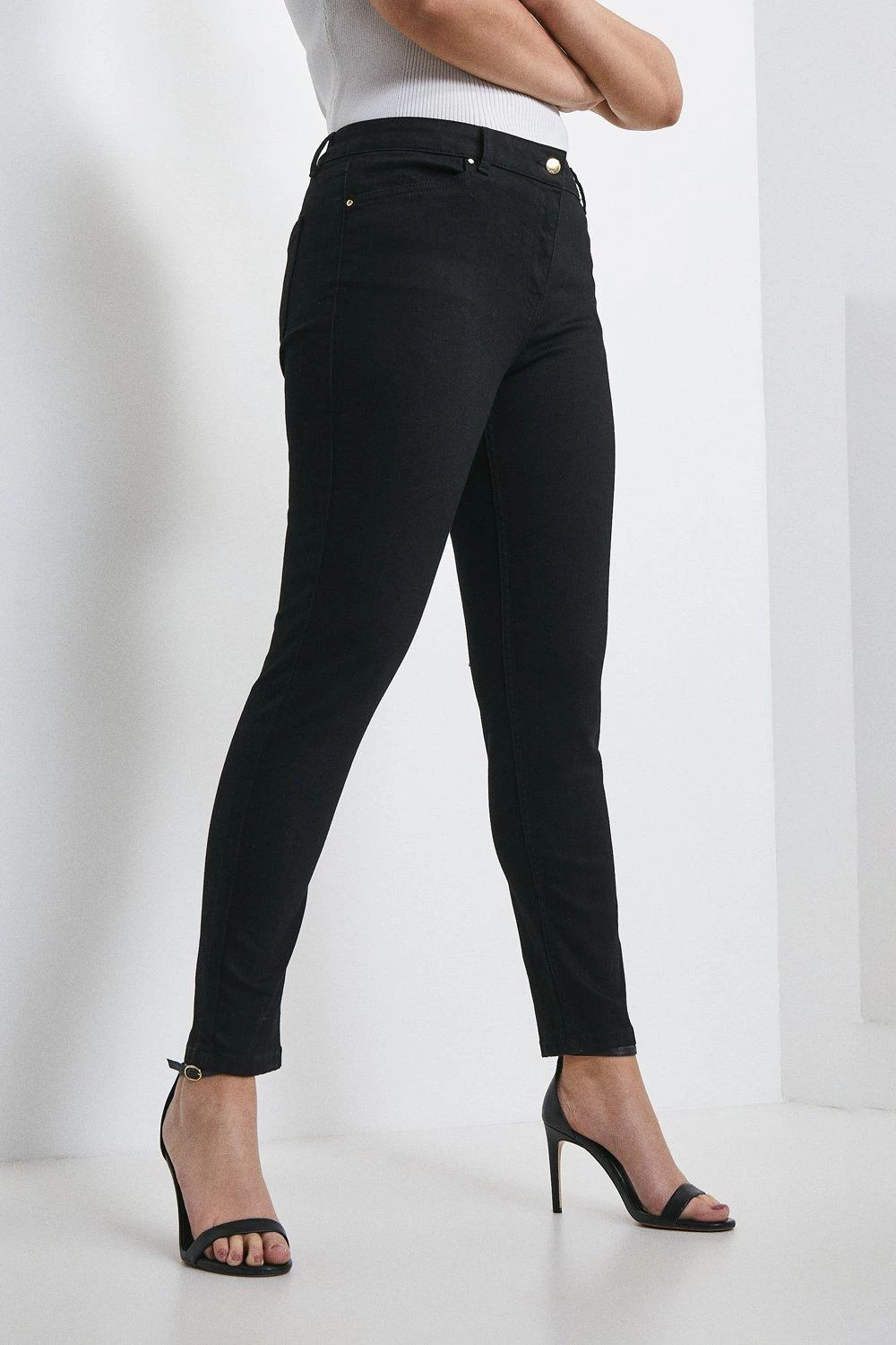 Karen Millen Plus Size Mid Rise Skinny Jeans - Image 3