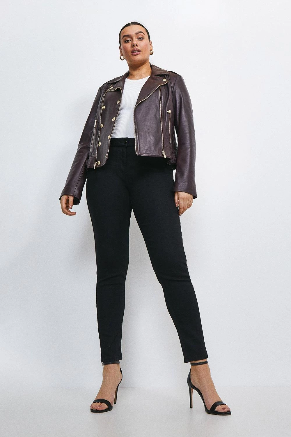 Karen Millen Plus Size Mid Rise Skinny Jeans - Image 4