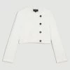 Karen Millen Compact Stretch Tab Detail Crop Jacket