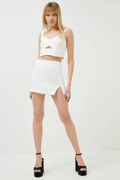 Karen Millen Compact Viscose Mini Skirt