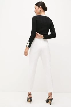 Karen Millen Petite Essential Techno Woven Trouser