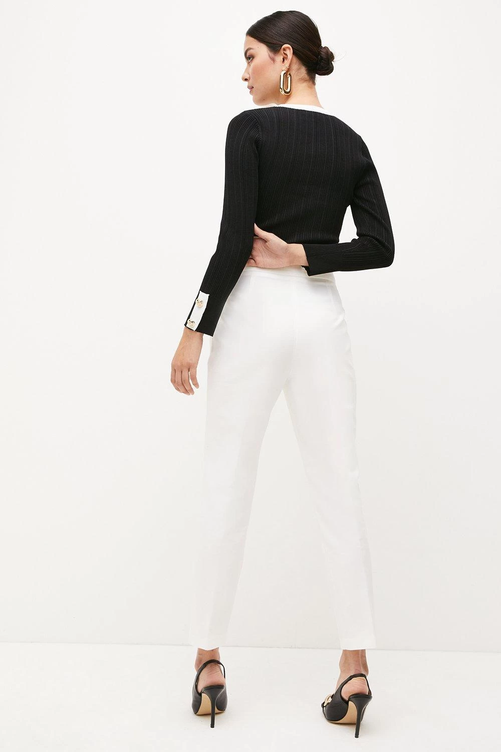 Karen Millen Petite Essential Techno Woven Trouser