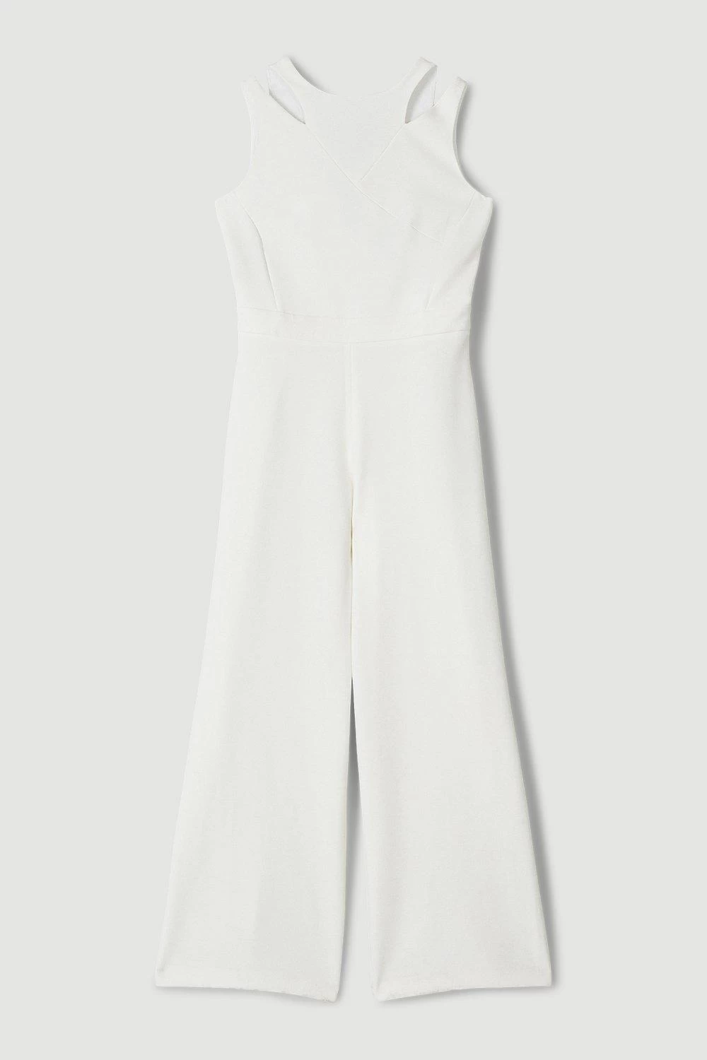 Karen Millen Structured Crepe Cut Out Jumpsuit - Image 3