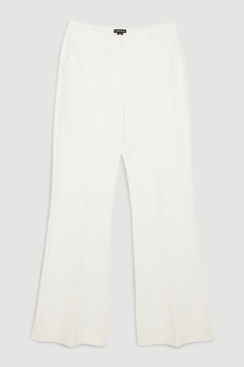 Karen Millen The Founder Compact Stretch Waist Band Detail Straight Leg Trouser - Image 2
