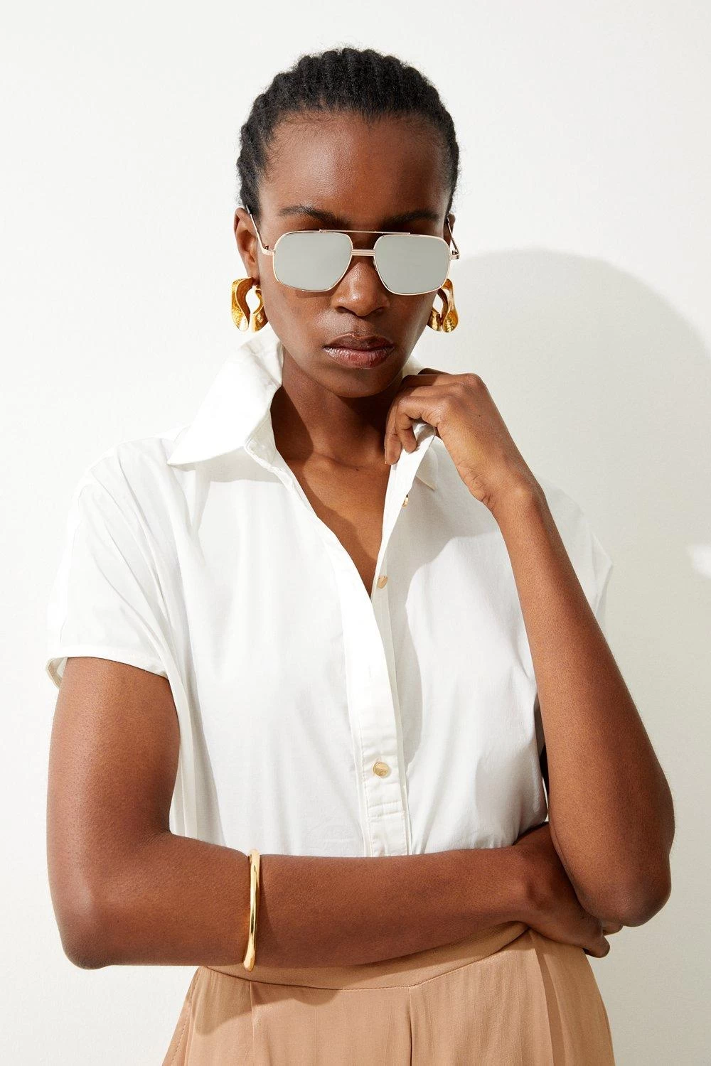 Karen Millen Woven Poplin Shirt - Image 5