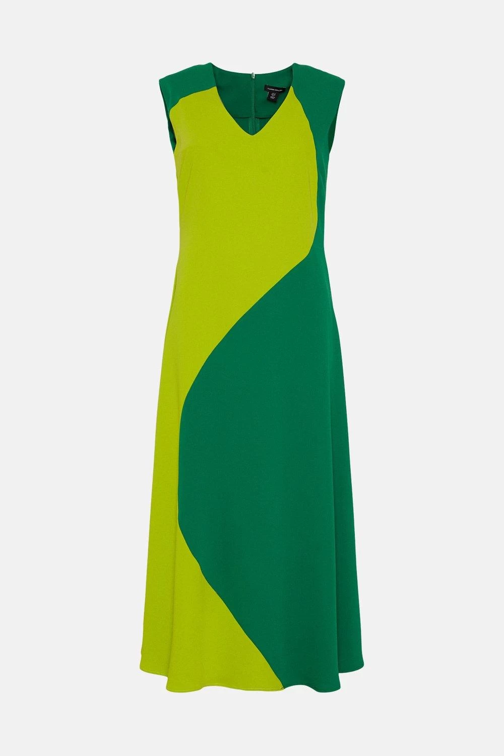 Karen Millen Soft Tailored Colourblock Midi Dress - Image 4