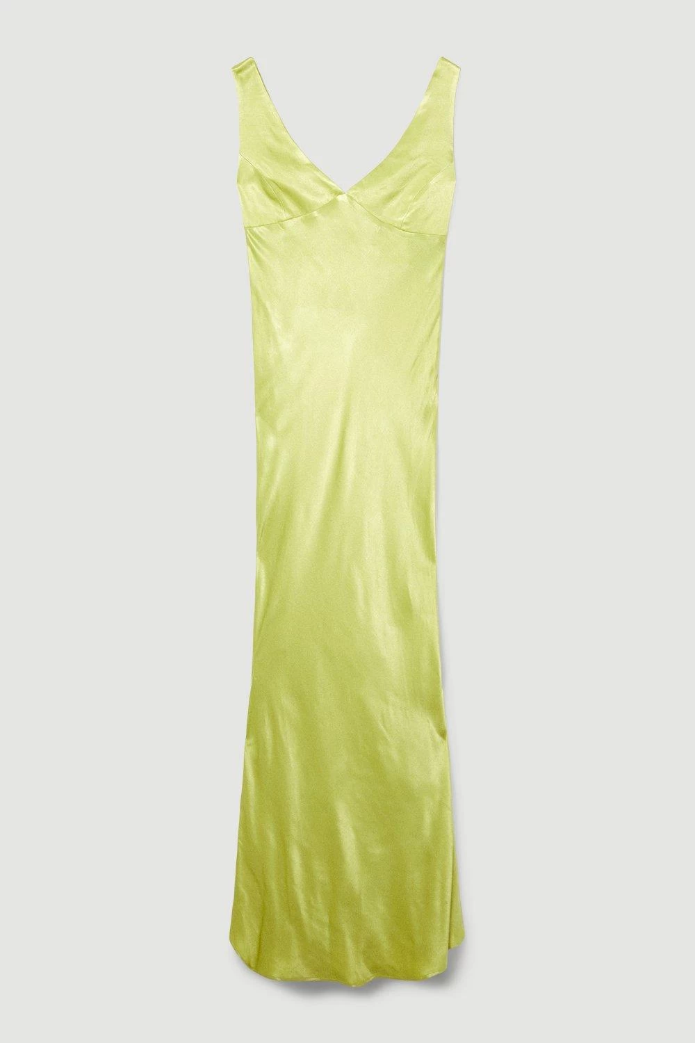 Karen Millen Viscose Satin V Neck Draped Back Midi Dress - Image 4