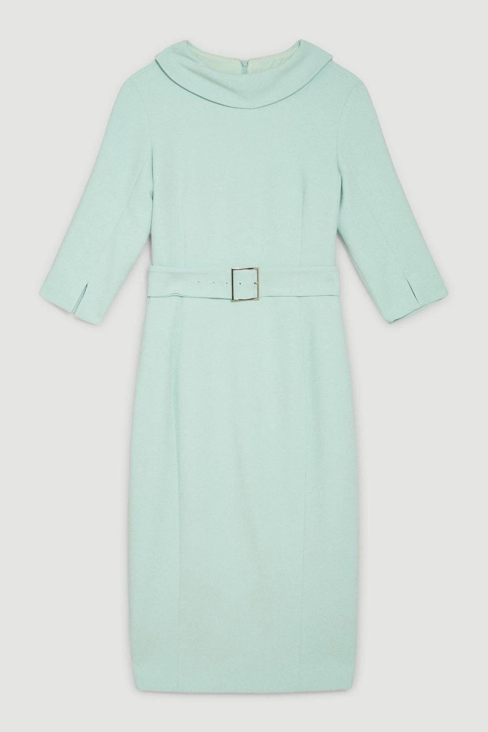Karen Millen Compact Stretch Roll Neck Pencil Midi Dress - Image 5