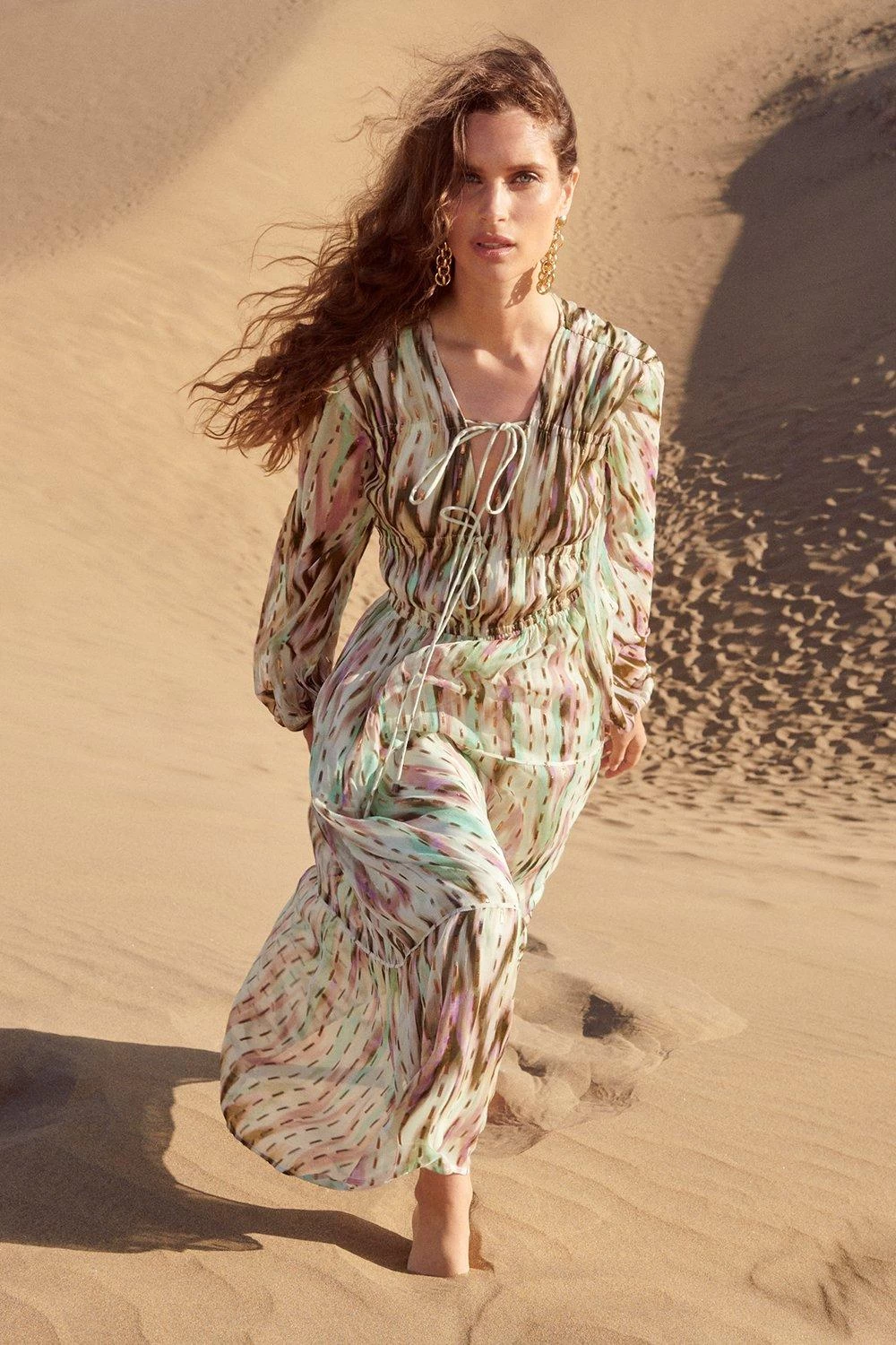 Karen Millen Metallic Viscose Woven Maxi Dress - Image 6