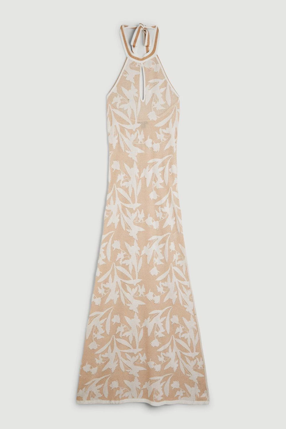 Karen Millen Pointelle Jacquard Knitted Maxi Dress - Image 4