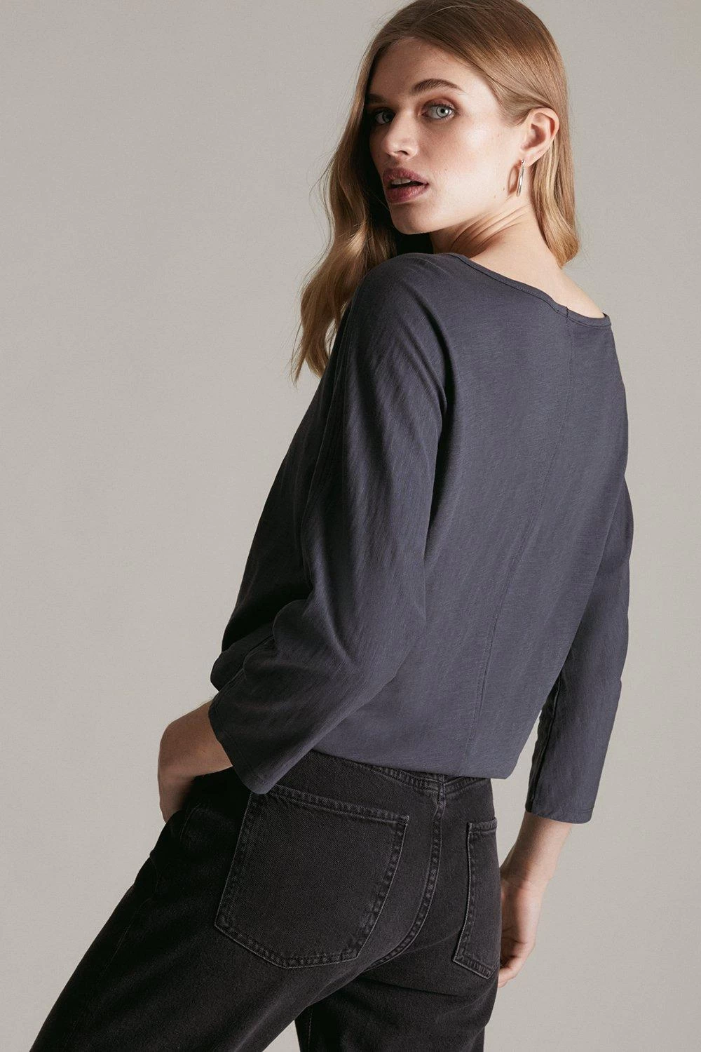 Karen Millen Drop Sleeve Pocket Jersey Tee