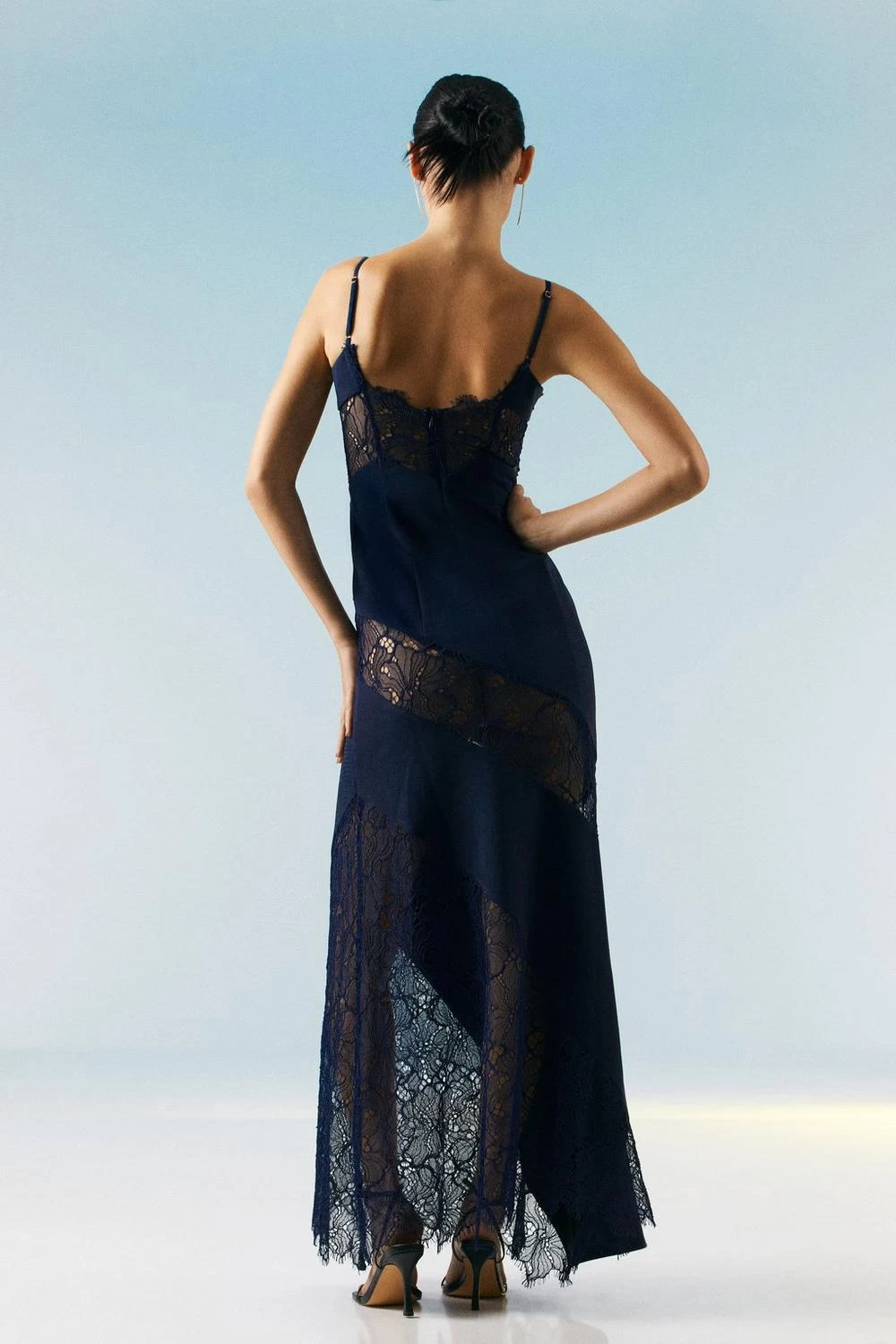 Karen Millen OOTO LONDON Lace Mix Slip Maxi Dress - Image 2