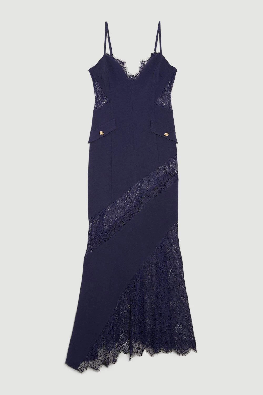Karen Millen OOTO LONDON Lace Mix Slip Maxi Dress - Image 4