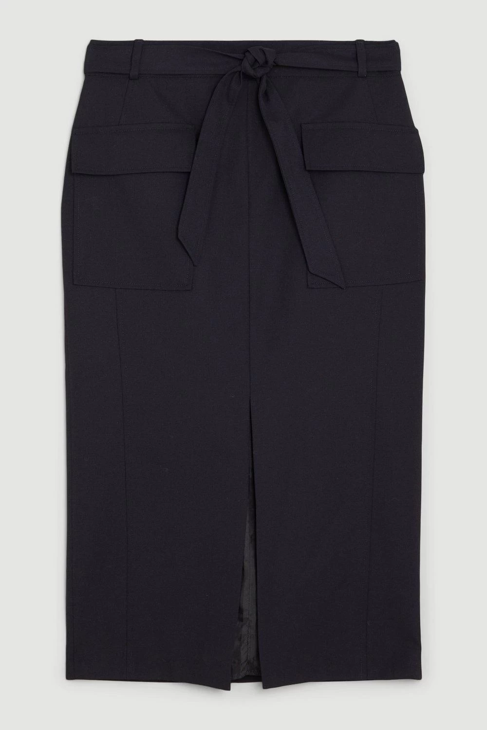Karen Millen Wool Blend Pocket Detail Midi Skirt